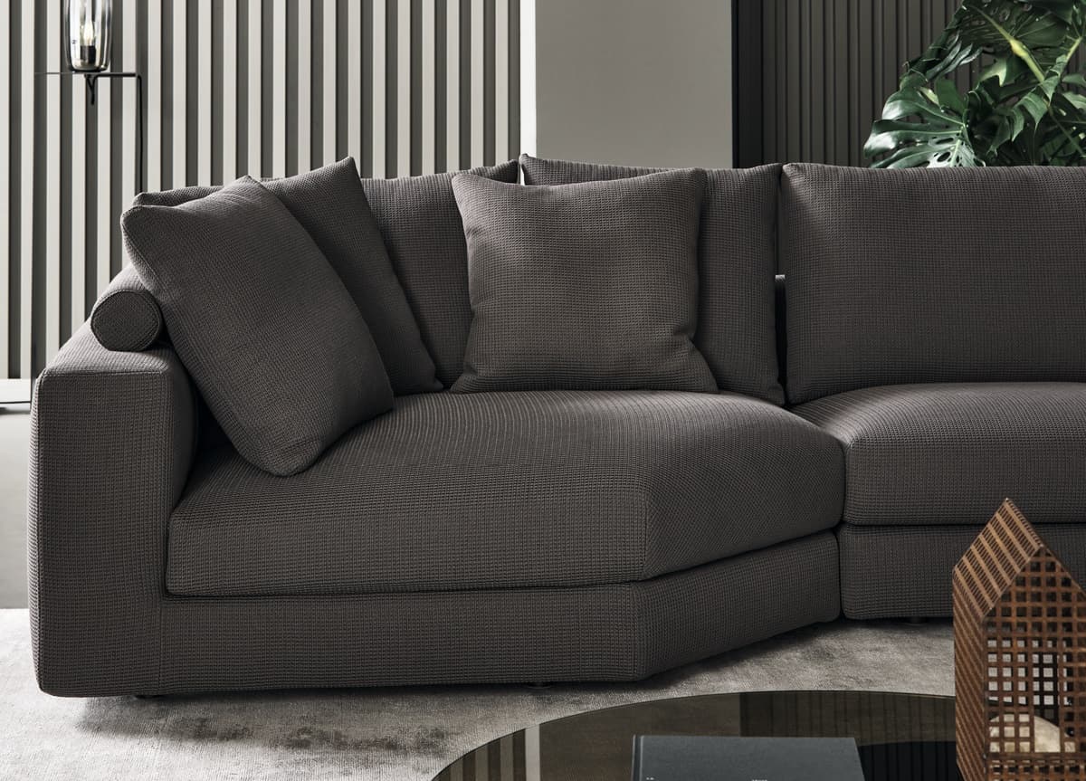 Burlone Özel Tasarım Metal ve Ahşap iskeletli Salon İçi L Modern Oturma Grubu L Köşe Koltuk Takımı - SCY Home Garden görsel 3