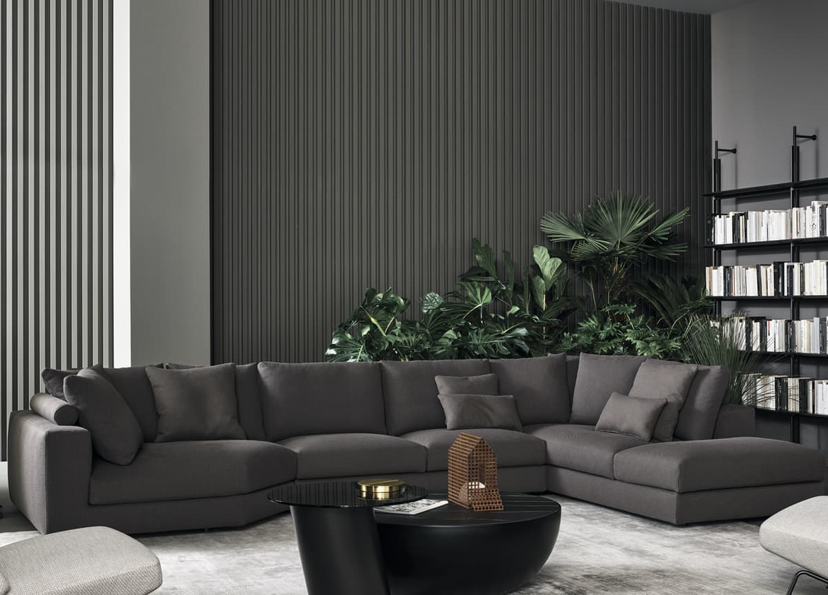 Burlone Özel Tasarım Metal ve Ahşap iskeletli Salon İçi L Modern Oturma Grubu L Köşe Koltuk Takımı - SCY Home Garden görsel 4