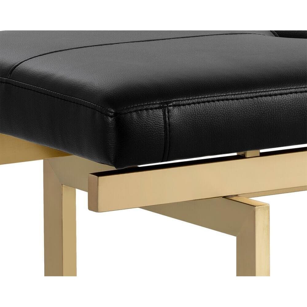 Raginta 140 Cm Dekoratif Yatak Ucu Oturma Bankı Makyaj Oturağı Suni Derili Gold Metal Ayak Puf Bench - SCY Home Garden görsel 4