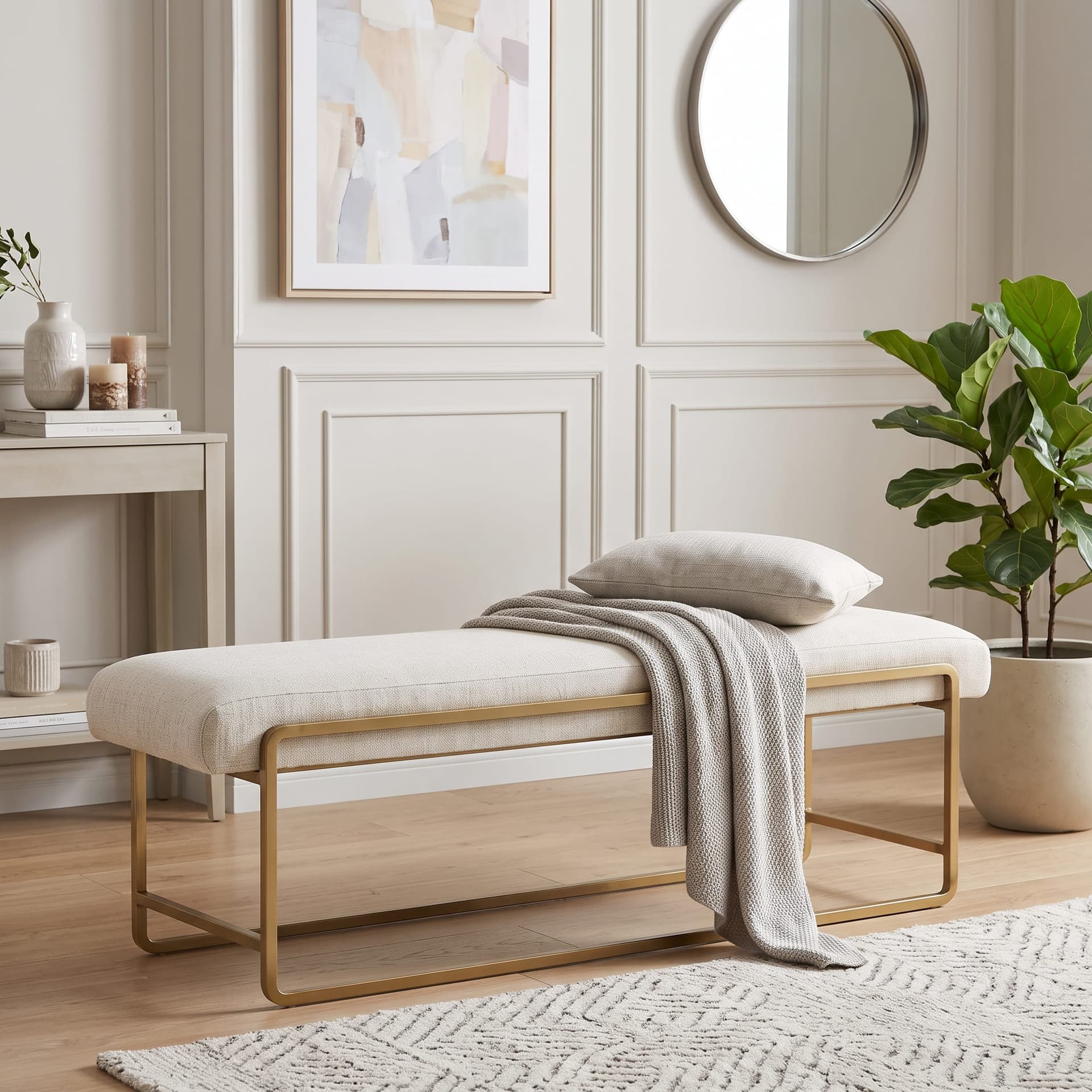 Strom Yatak Ucu Puf Bench Makyaj Koltuğu Oturma Bankı - SCY Home Garden