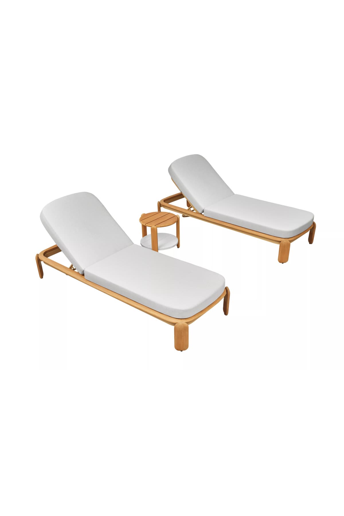 Eroisa Masif Ahşap Şezlong Modern Havuz Başı Daybed Uzanma Yatağı - SCY Home Garden görsel 3