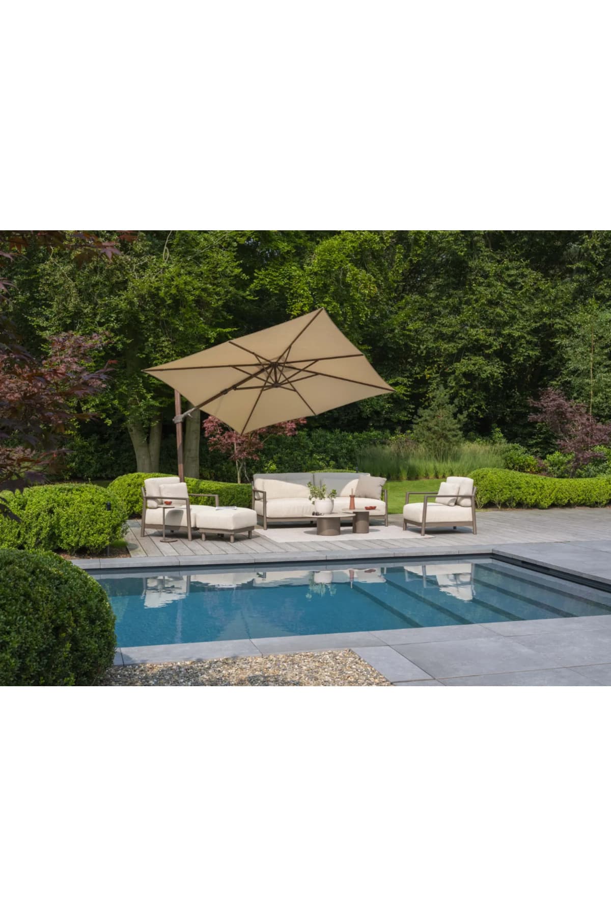 Veloura Modern Bahçe Oturma Grubu Bahçe Mobilya Takımı Balkon Çay Seti - SCY Home Garden