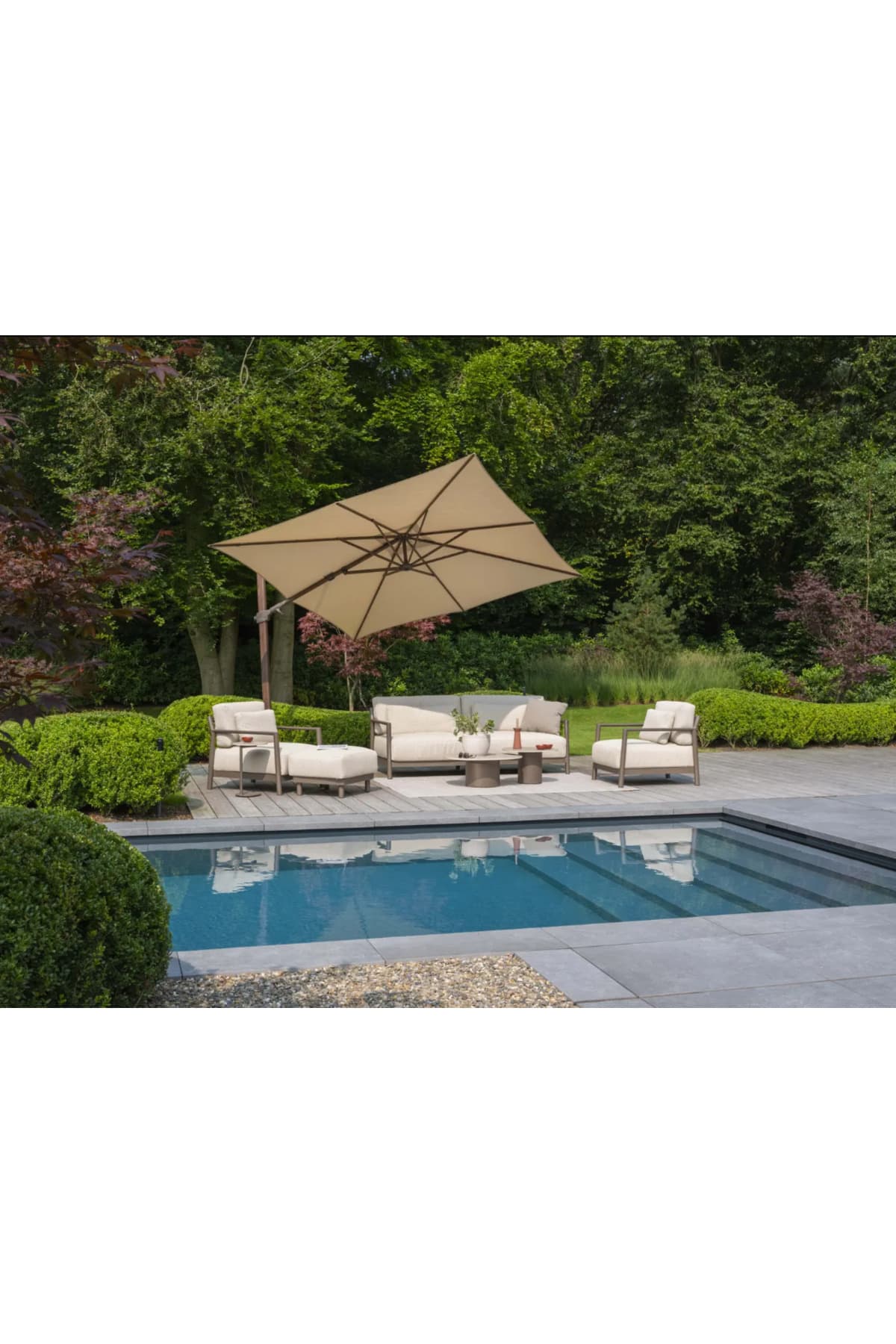 Veloura Modern Bahçe Oturma Grubu Bahçe Mobilya Takımı Balkon Çay Seti - SCY Home Garden görsel 3