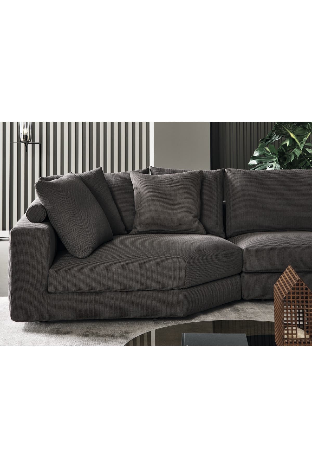 Burlone Özel Tasarım Metal ve Ahşap iskeletli Salon İçi L Modern Oturma Grubu L Köşe Koltuk Takımı - SCY Home Garden alternatif görsel
