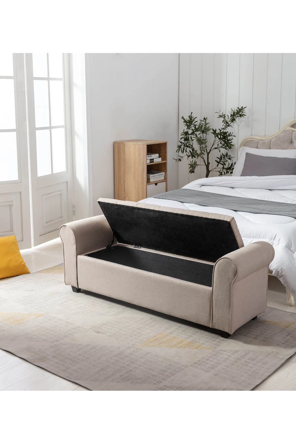 Halstered Çift Kolçak Kapitone Chester Yatak Ucu Oturma Bank Dolaplı Sandıklı Puf Koridor Oturak - SCY Home Garden görsel 4