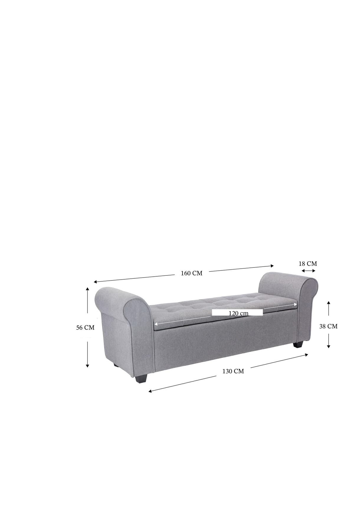 Halstered Çift Kolçak Kapitone Chester Yatak Ucu Oturma Bank Dolaplı Sandıklı Puf Koridor Oturak - SCY Home Garden görsel 7