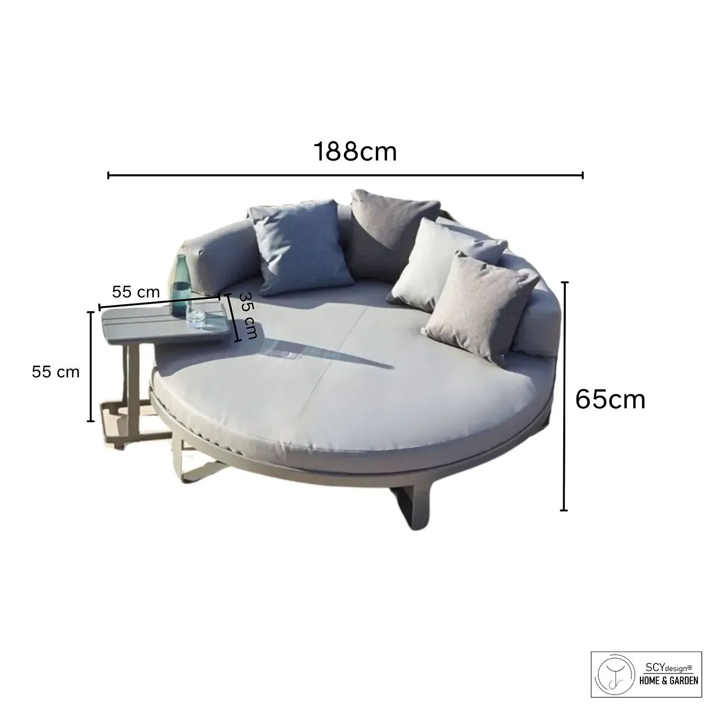 Anthracite Şezlong & Daybed - SCY Home Garden görsel 4