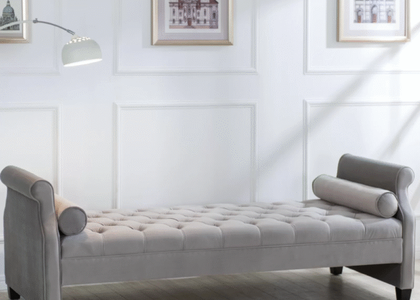 SCKS-006 Abigayle Chester Bench Çift Kişilik Berjer Yatak Ucu Kolçaklı Oturak Salon Takımı Puf Makyaj Koltuğu