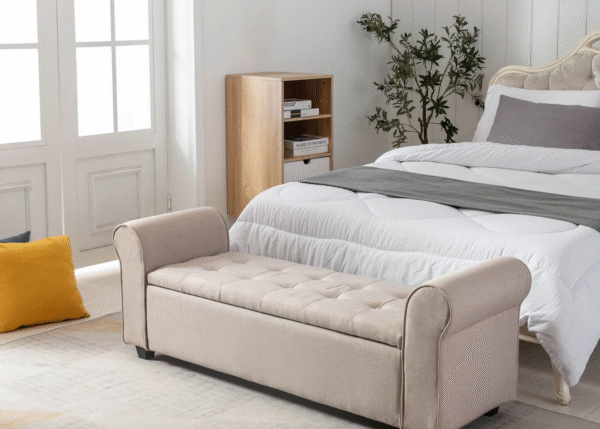 SCPF-070 Halstered Çift Kolçak Kapitone Chester Yatak Ucu Oturma Bank Dolaplı Sandıklı Puf Koridor Oturak