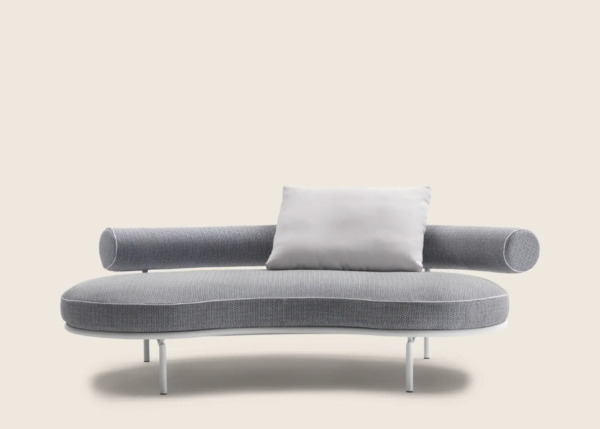 SCPF-088 Tandalo Metal Ayaklı Sırtlıklı Fasülye Model Rulo Silindir Detaylı Lobi Bekleme Puf Koridor Koltuğu