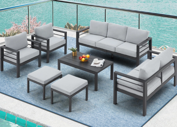 SCBM-179 Scatola Bahçe Mobilyası Modern Koltuk Takımı Salon Oturma Grubu Balkon Çay Seti