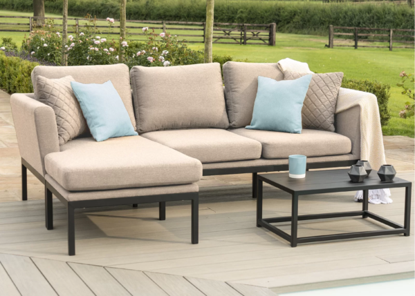 SCBM-069 Aportina Lüx Metal Iskeletli Dış Mekan Oturma Koltuğu 4 Kişilik Dış Mekan Balkon Bahçe Mobilyası