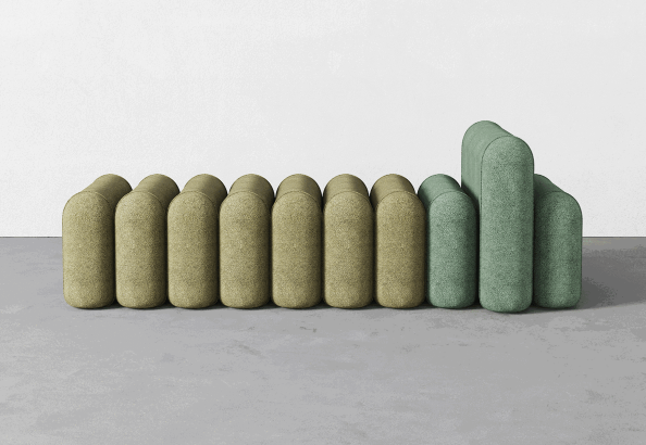 SCPF-097 Estavor Dilimli Modern Puf Bench Rahat Oturma Bankı