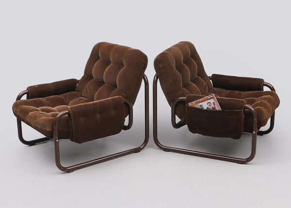 SCKS-082 Atlas Retro Lounge Tekli Koltuk Metal Ayaklı Sandalye Yumuşak Oturum Berjer