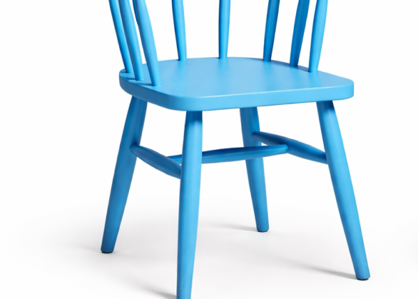 SCZUS-2270 Soraya Mavi Çocuk Sandalyesi Ahşap Detaylı Çocuk Oyun Oturma Sandalyesi