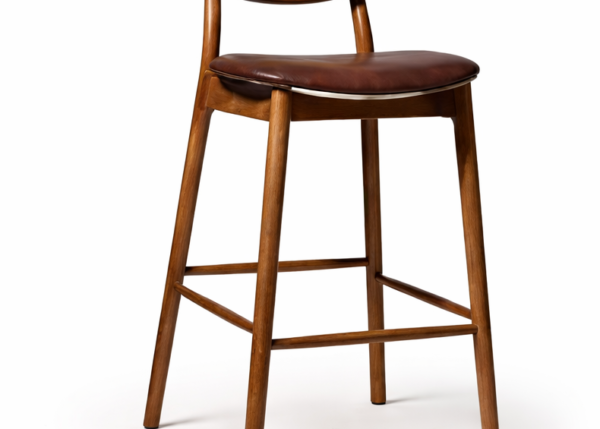 SCZUS-2282 Tow Modern Hazeranlı Bar Sandalyesi Mutfak Sandalyesi Deri ve Ahşap Detaylı Rahat Sandalye